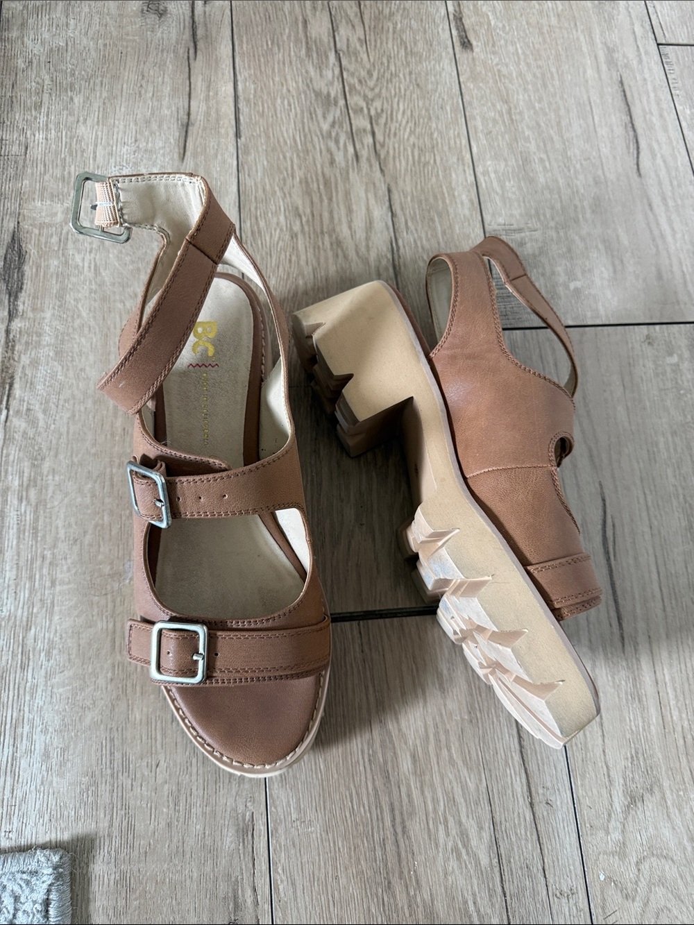 EUC Chunky Ankle Strap Sandal